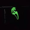 Screaming Mask Horror Bleeding Headgear Disturbing Thriller White Ghost Face Halloween Glow-in-the-Dark Cosplay