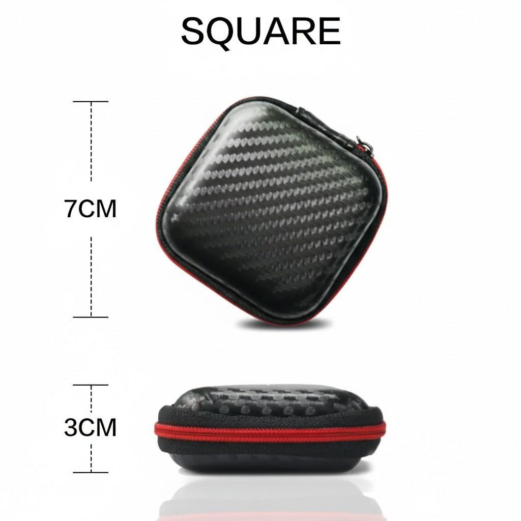 

Waterproof USB Hard Drive Organizer Storage Box Round Square Headset Key Chain Bag SD Card Holder