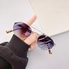 Double beam oval small frame sunglasses new sunglasses personalized sunglasses sunshade versatile anti-ultraviolet women