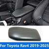 Center Console Armrest Storage Box Cover Trim For Toyota Rav4 Rav 4 -2024 2025 Wood Grain Interior Accessories Car Styling