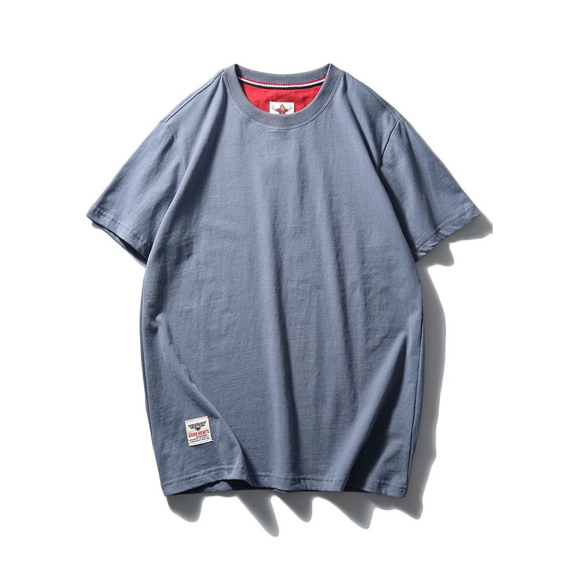 Heavy Weight Pure Color Export Export Men Short Sleeve T-Shirt