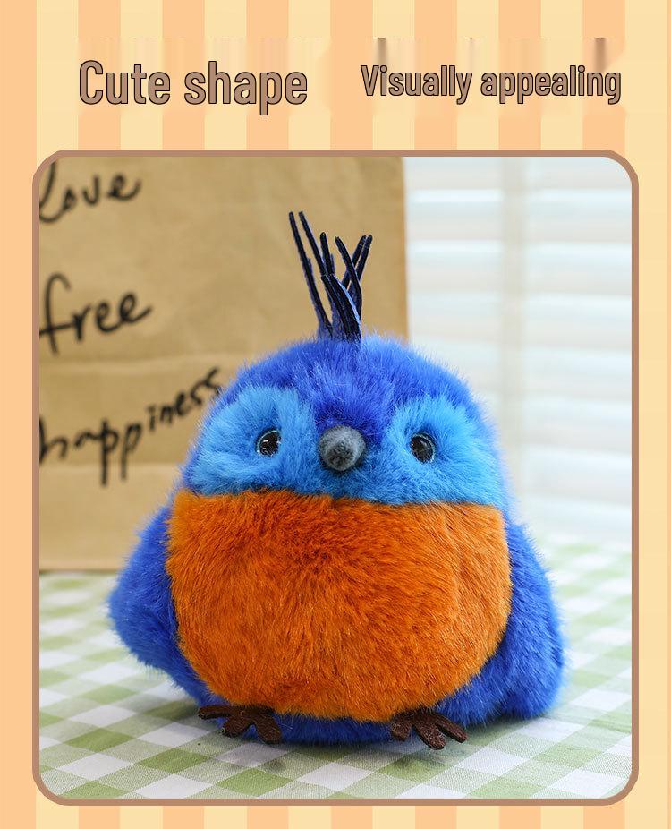 Cartoon Parrot and Owl Plush Toy - Cute Bird Doll Desk Ornament and Claw Machine Gift
