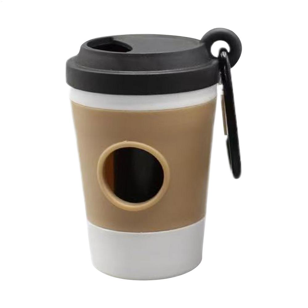 

Dog Poop Bag Holder for Leashes Coffee Cup Dog Poop Bag Dispenser Doggie Trash Organizer with Carabiner Clip Pet Garbage Carrier