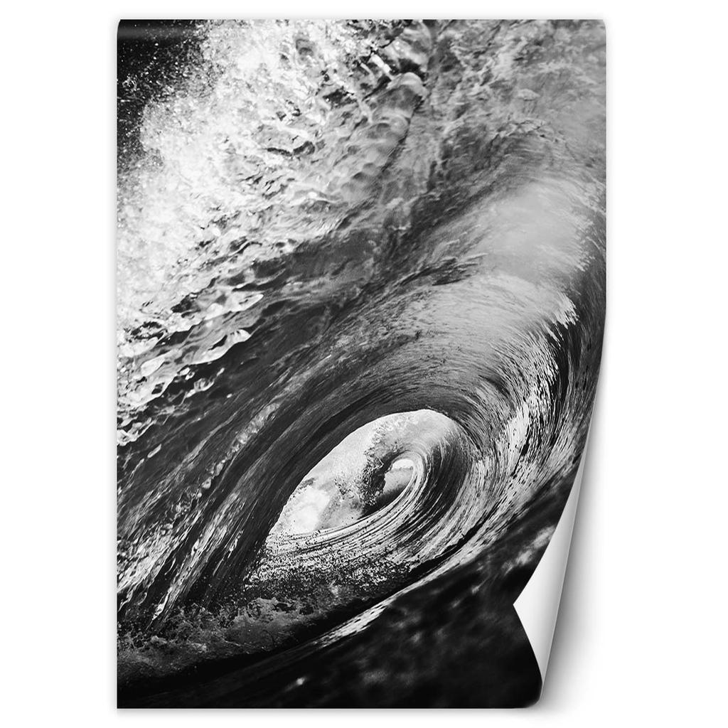 Wallpaper Black and white wave