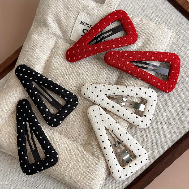 Korean Style Polka Dot Triangle Hair Clip Women's Fashionable and Simple BB Clip Hair Accessories