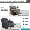 4-teiliger Stretch-Liegesessel-Überzug Jacquard-Liegesesselbezüge mit Seitentasche Rutschfest 1-Sitzer Sofa Möbelprotektoren