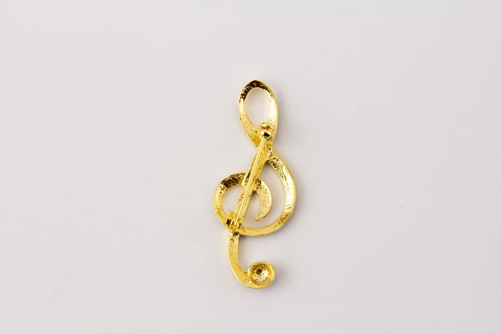 NAKANO Enamel Brooch Treble Clef Black JE-28/BL