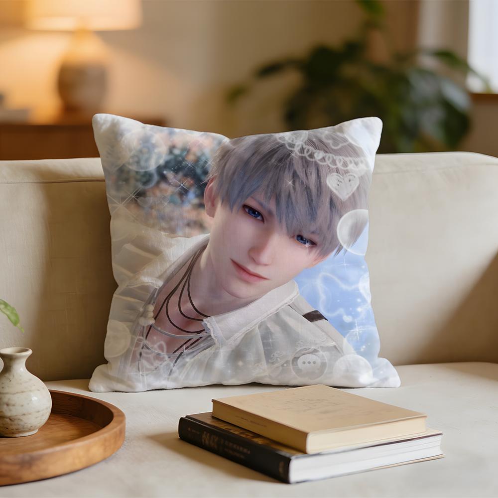 Hot Game Love And Deepspace Cushion Cover Short Plush Pillowcase for Bed Sofa Carwashable