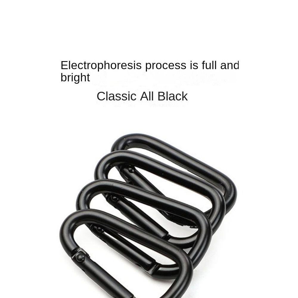 5pcs Aluminum Zinc Zinc Alloy D Type Carabiner Electrophoresis Outdoor Sports Buckle  Fishing