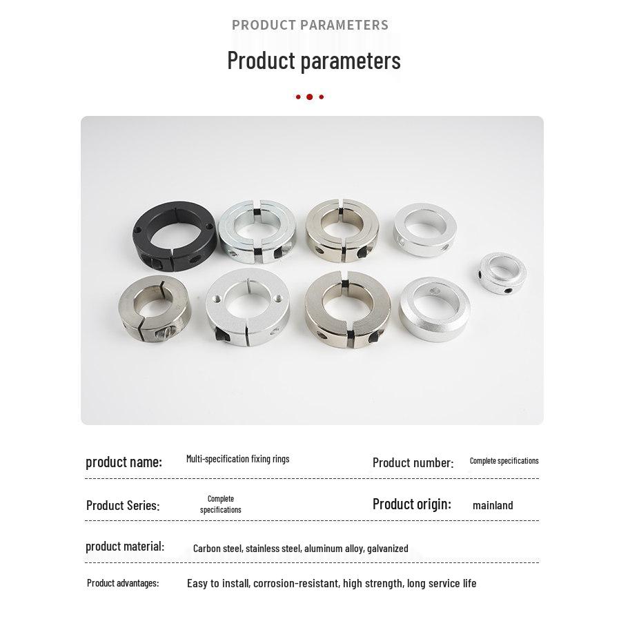 SCSW Open Double-threaded Flat Top Clamping and Limit Shaft Ring Replacement