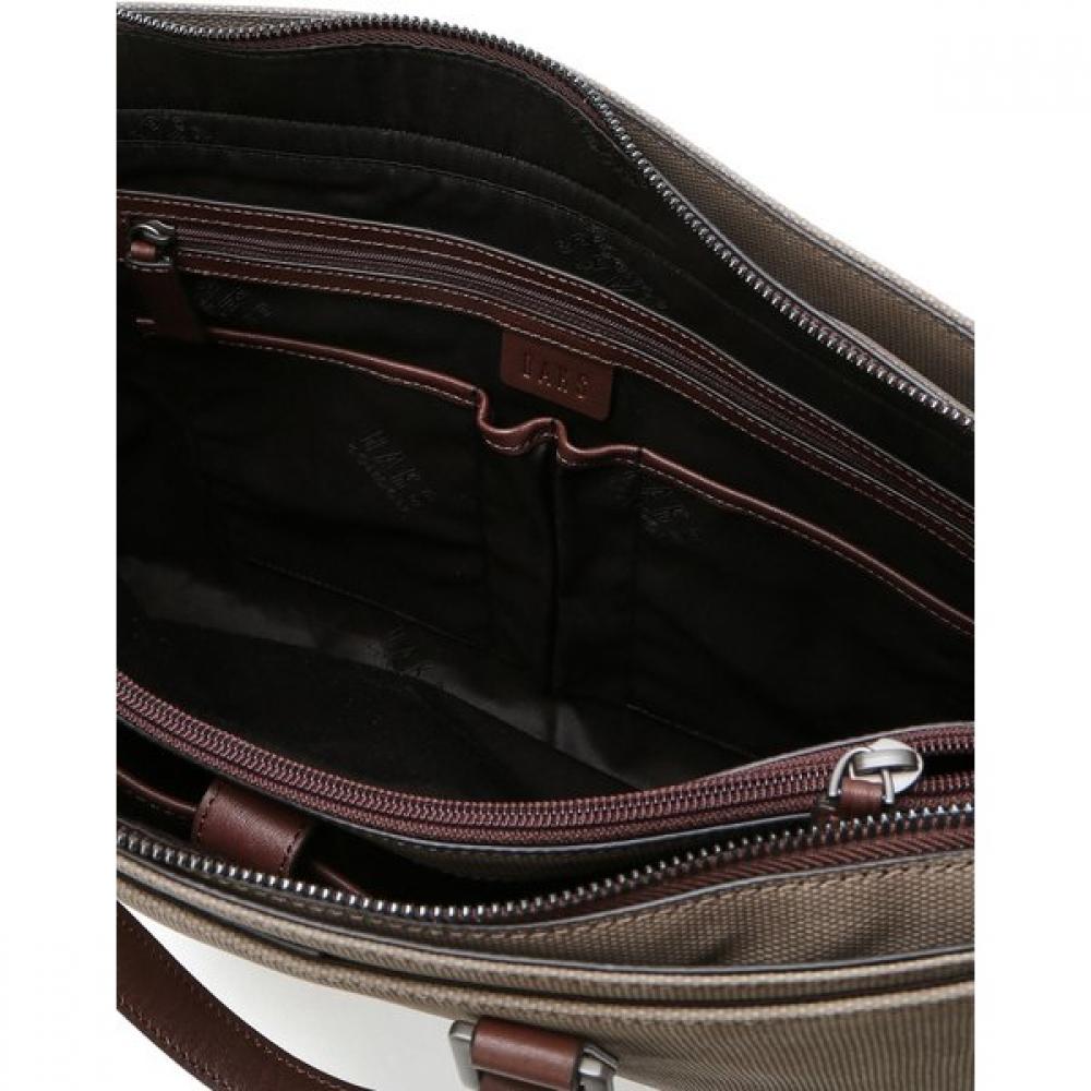 Daks Beige Two Tone Canvas Document Bag Dbba3e083i3
