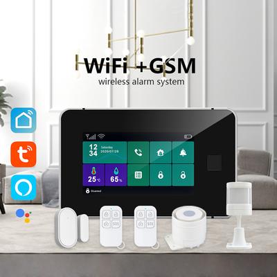 2G WiFi TY Drahtloses Hausalarmsystem 4,3-Zoll-Voll-Touchscreen-Alarmpanel mit Fingerabdruck