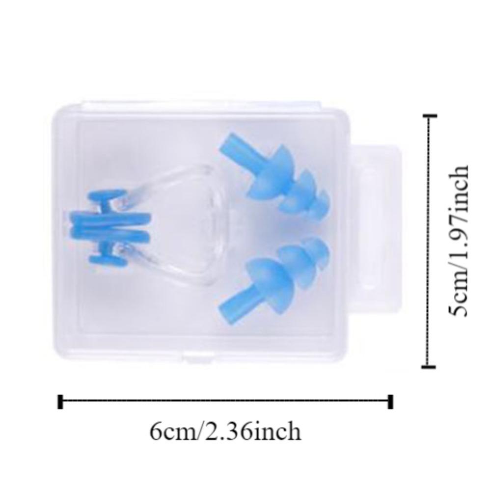 Silicone Swimming Earplug Nose Clip Soft Nose Protector Clip Silicone Noise Earplug Children