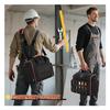 Thick Durable Oxford Electrician Tool Bag With Multi Pockets, Hand & Crossbody Carry For Wiring, Plumbing And Construction Site Hardware Tools Storage