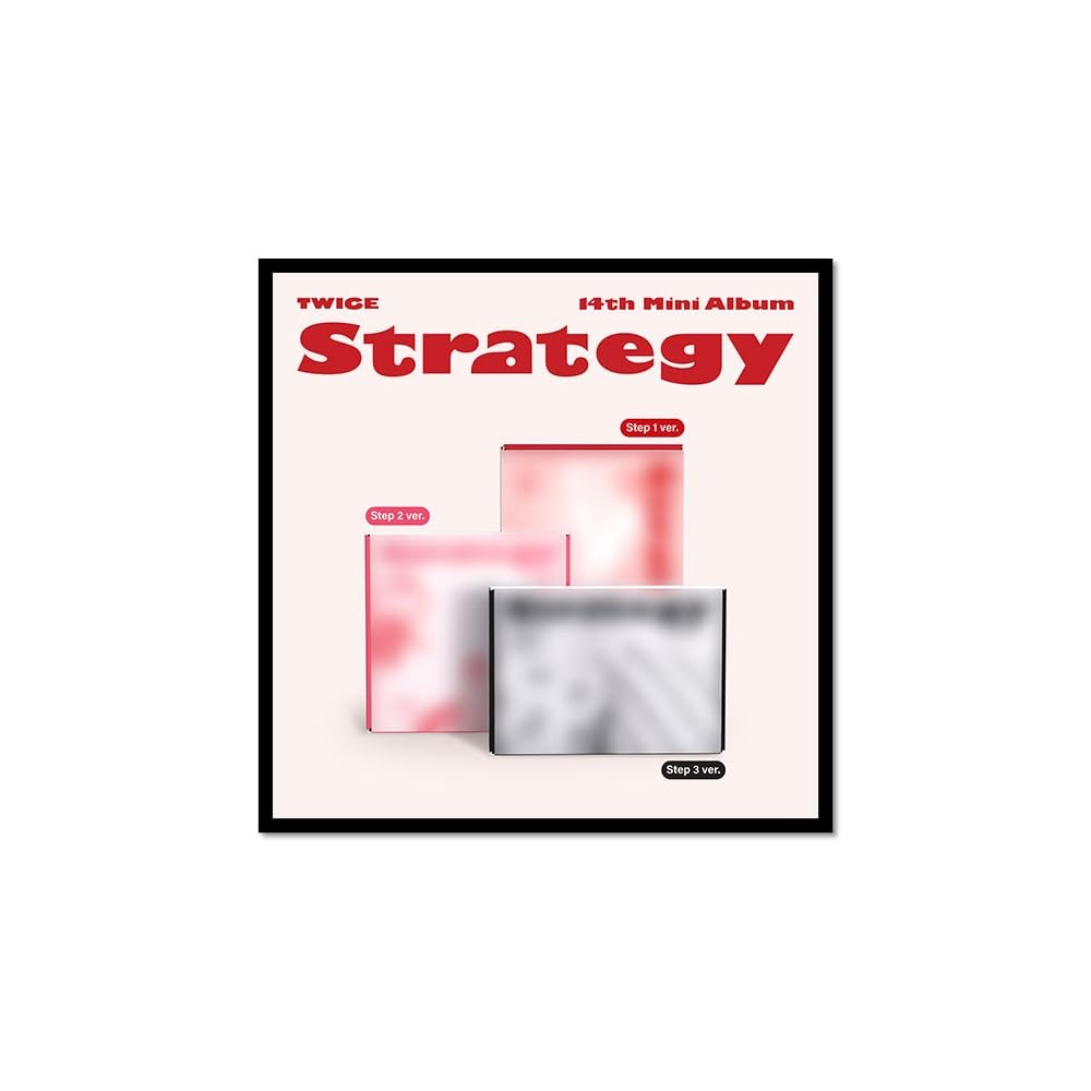 TWICE STRATEGY 14th Mini Album Step Version 3 Cover Set CD+PhotoBook+5p PhotoCard+1ea Lyrics Letter+1ea Ornament+1p Folded Poster on Pack+Tracking Sea