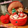 Christmas Gifts Santa Claus Elk Plush Apple Pillow Set Christmas Tree Snowman Stuffed Animal Doll Decor