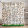 Green Leaves Shower Curtains Tropical Leaf Garden Vine Plant Wall Hanging Fabric Home Bathroom Decor Bath Curtain Set with Hooks