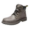 Men's Shoes Martin Boots Workwear British Style Leather Boots Short Boots Mid-high Top Shoes Korean