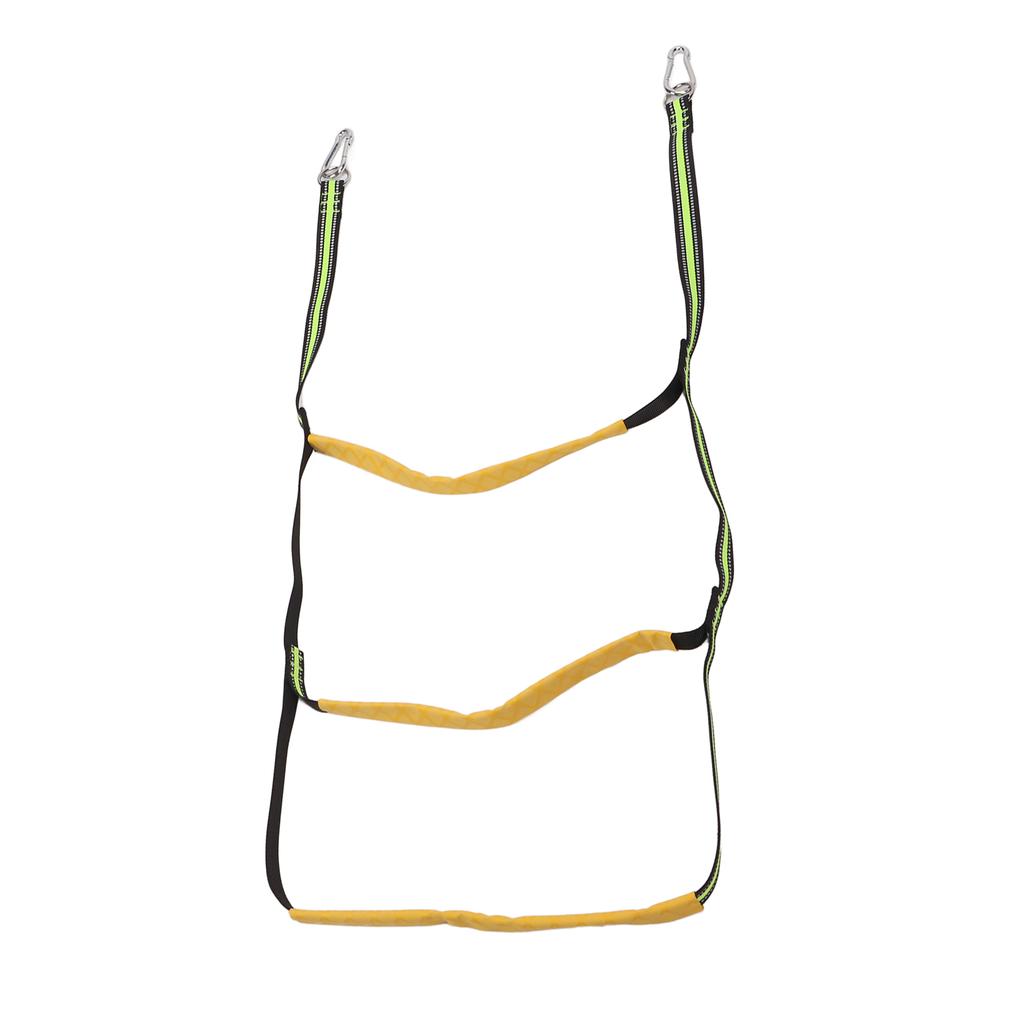 Marine Rope Ladder Foldable 3 Steps Strong Load Bearing Inflatable Boat Rope Ladder for Canoeing Kayak Motorboat