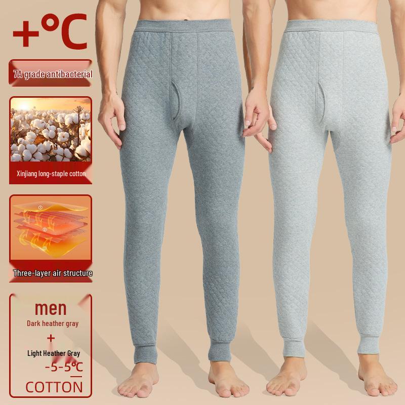 Couple's Winter Warm 100% Cotton Antibacterial Thickened Pants for Autumn and Northeast Winters