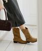 Komorebi Museum Km281 Handmade Suede Western Buckle Mid-Calf Boots | 2 Colors
