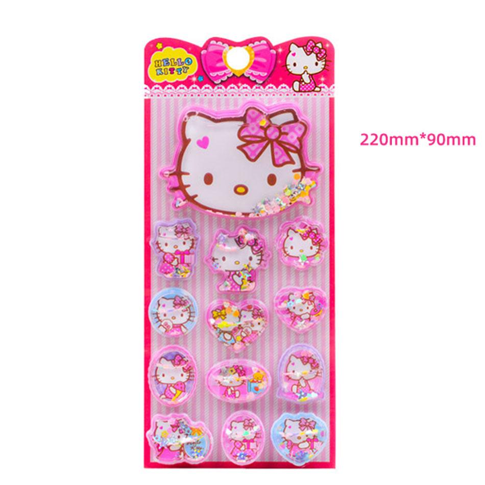 New Sanrio 3D Three-Dimensional Water Shaking Flashing Refrigerator,Hello Kitty Laptop/Phone Case & Children's Stickers for Kids