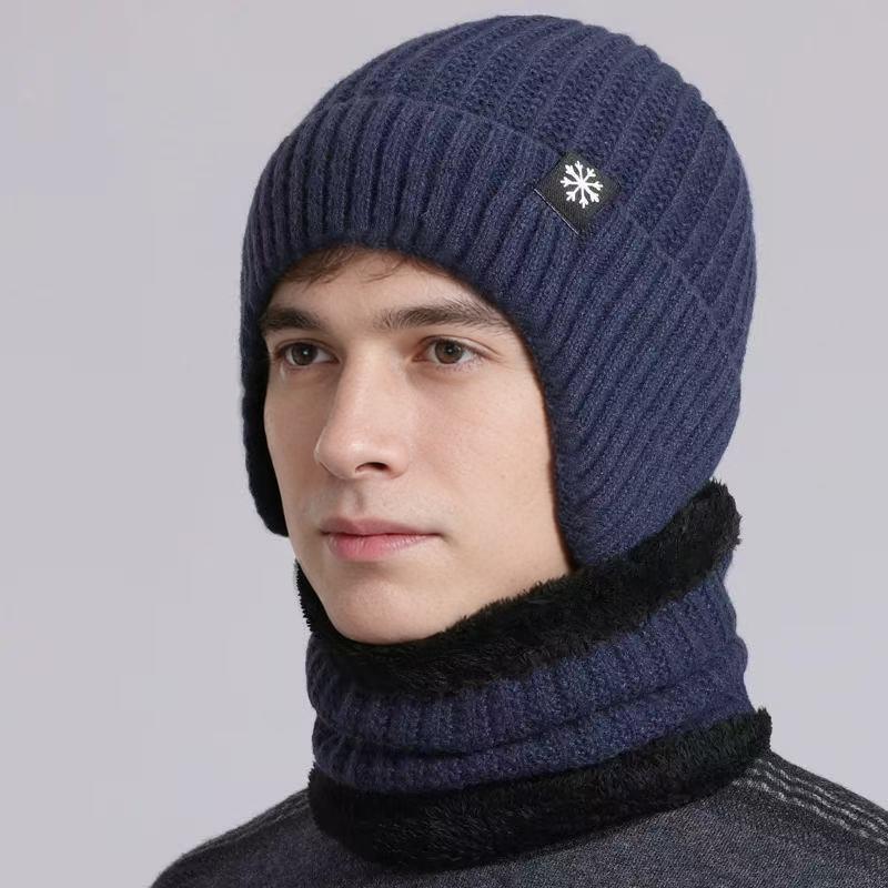 

Модная зимняя вязаная шапка унисекс, повседневный головной убор, разноцветный, подходит для повседневной носки one size темно-синий