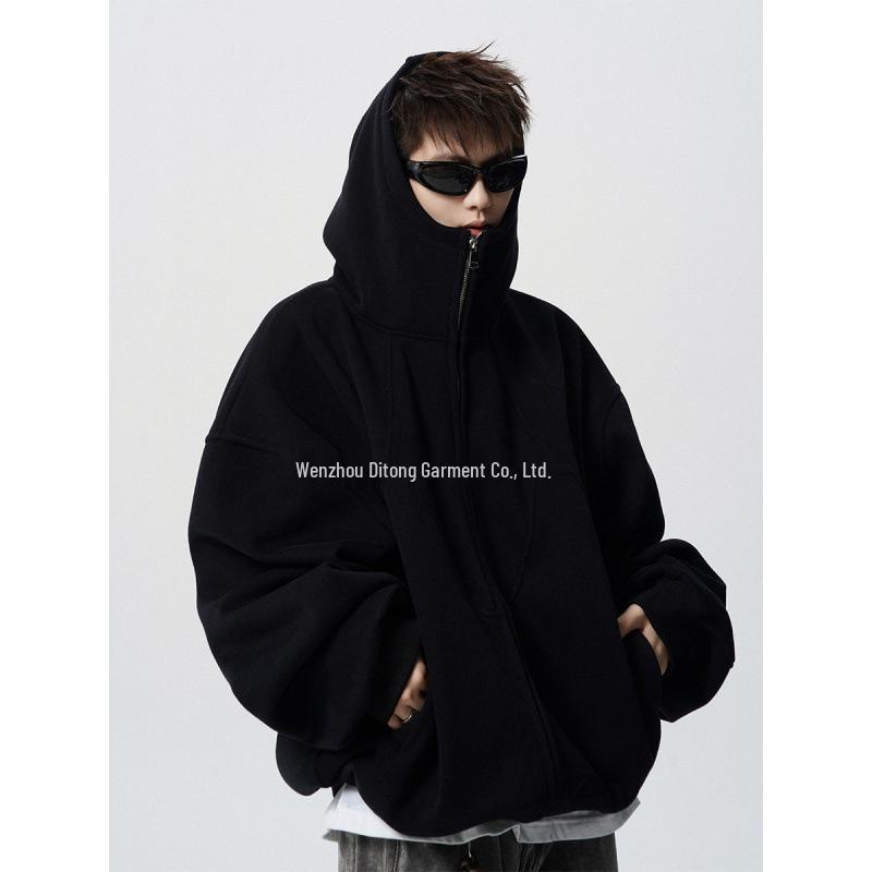 Men's Winter Heavyweight Fleece-Lined Deconstructed Patchwork Hoodie – Streetwear Trend