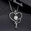 Creative Stethoscope Heart-shaped Pendant Necklace, Exquisite Jewelry for Daily Wear, Nurse's Day Gift, Holiday Gift