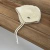 Ear Protection Knitted Earmuffs Hat Lace-up Strap Beanies Sweet Knitted Hat  Winter
