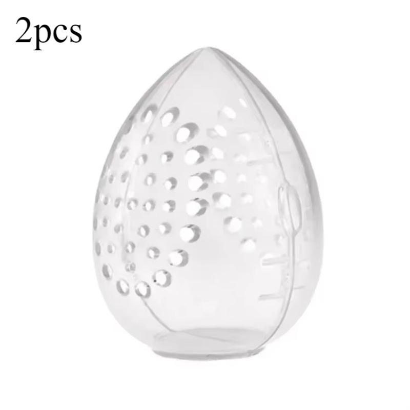 1PC Travel Cosmetic Sponge Box New Portable Pink and White Egg Plastic Box Powder Sponge Cosmetic Cosmetic Organizer