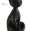 Cat Collectible Art Piece 3D Printed Meditating Figurine, Modern Abstract Sculpture with Cross-Legged Pose, Desk Decor Minimalist for Office