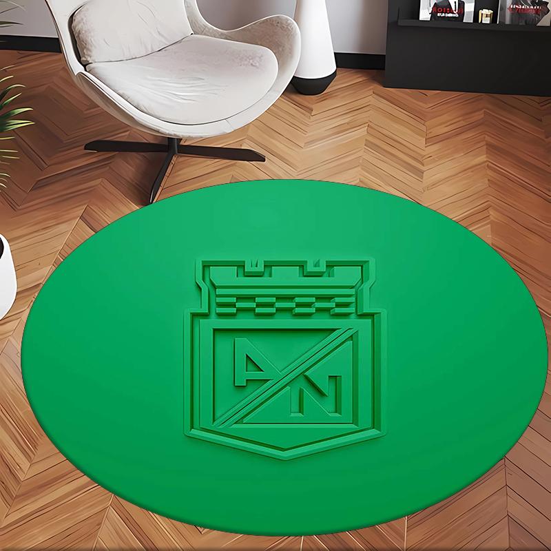 Atlético Nacional (14) Runder Büroteppich Dekorativer Bodenteppich für Büro Schlafzimmer Wohnzimmer und Wohnbereich