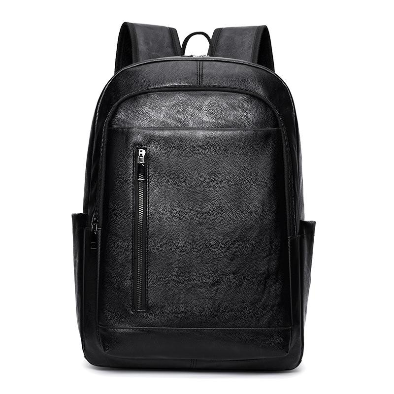 

Деловой полиуретановый рюкзак Мужской большой вместимости Рюкзак для компьютера Водонепроницаемый Дорожный Студенческий Школьный рюкзак чёрный