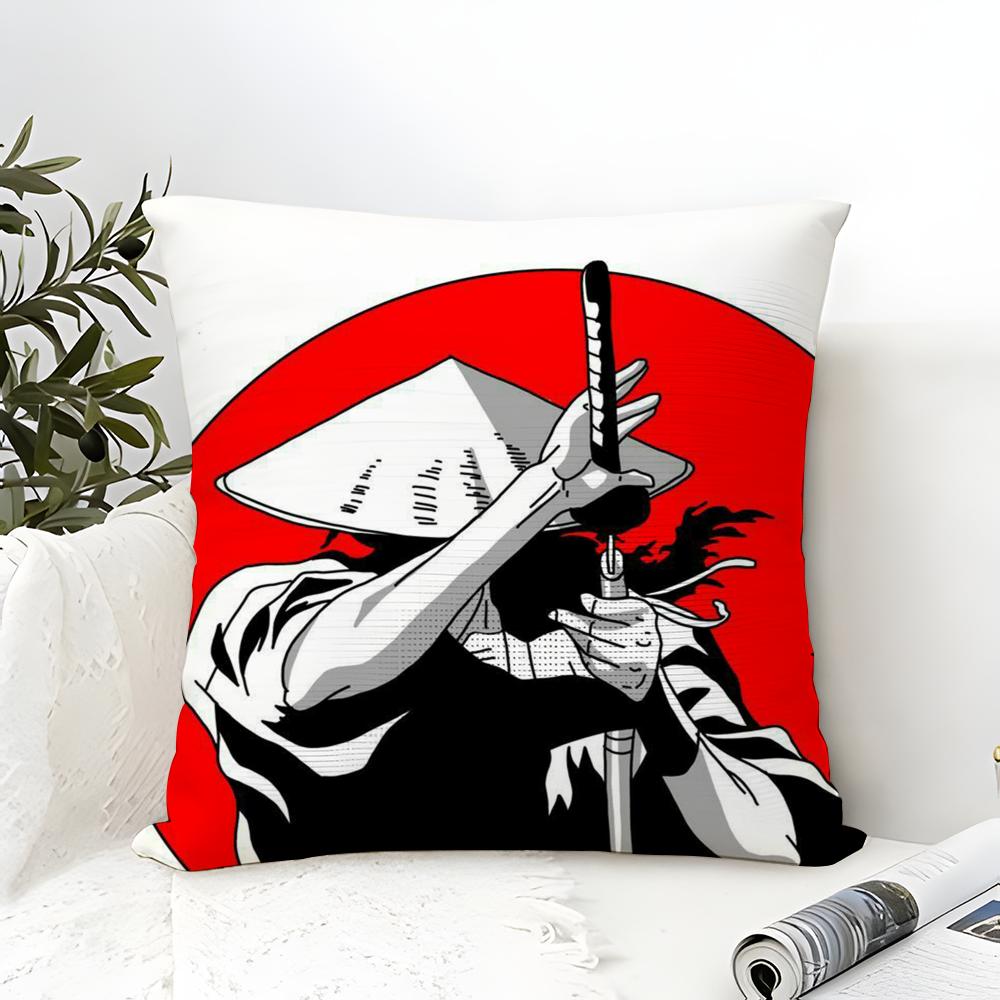 Classic And Handsome Shogun Samurai Pattern Pillow Case Linen Pillow Case Sofa Home Decor Cushion Cover Cushion Cove