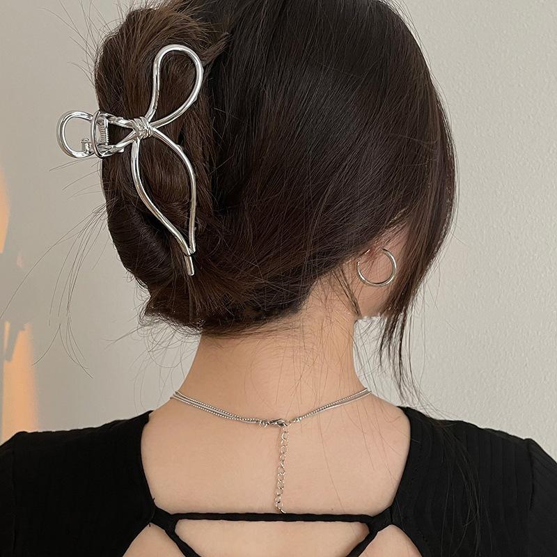 Women Vintage Metal Bowknot Hair Claw Clip for Girls Trendy Korean Party Hairpins Barrettes Fashion Headdress Hair Accessories