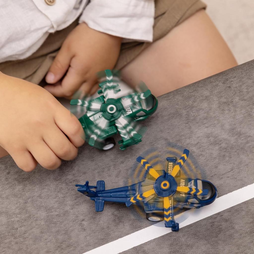 16 Pcs Pull Back Airplane Toys, Boys Plane Playset, Aircraft Incl Helicopter, Fighter, Bomber, Gifts for Toddler Kids 3+ Years Old
