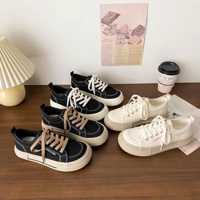 Spring and Autumn New Mesh Shoes Women's Breathable Canvas Shoes Women's Fashion Versatile Student Shoes Soft Baseplate Shoes