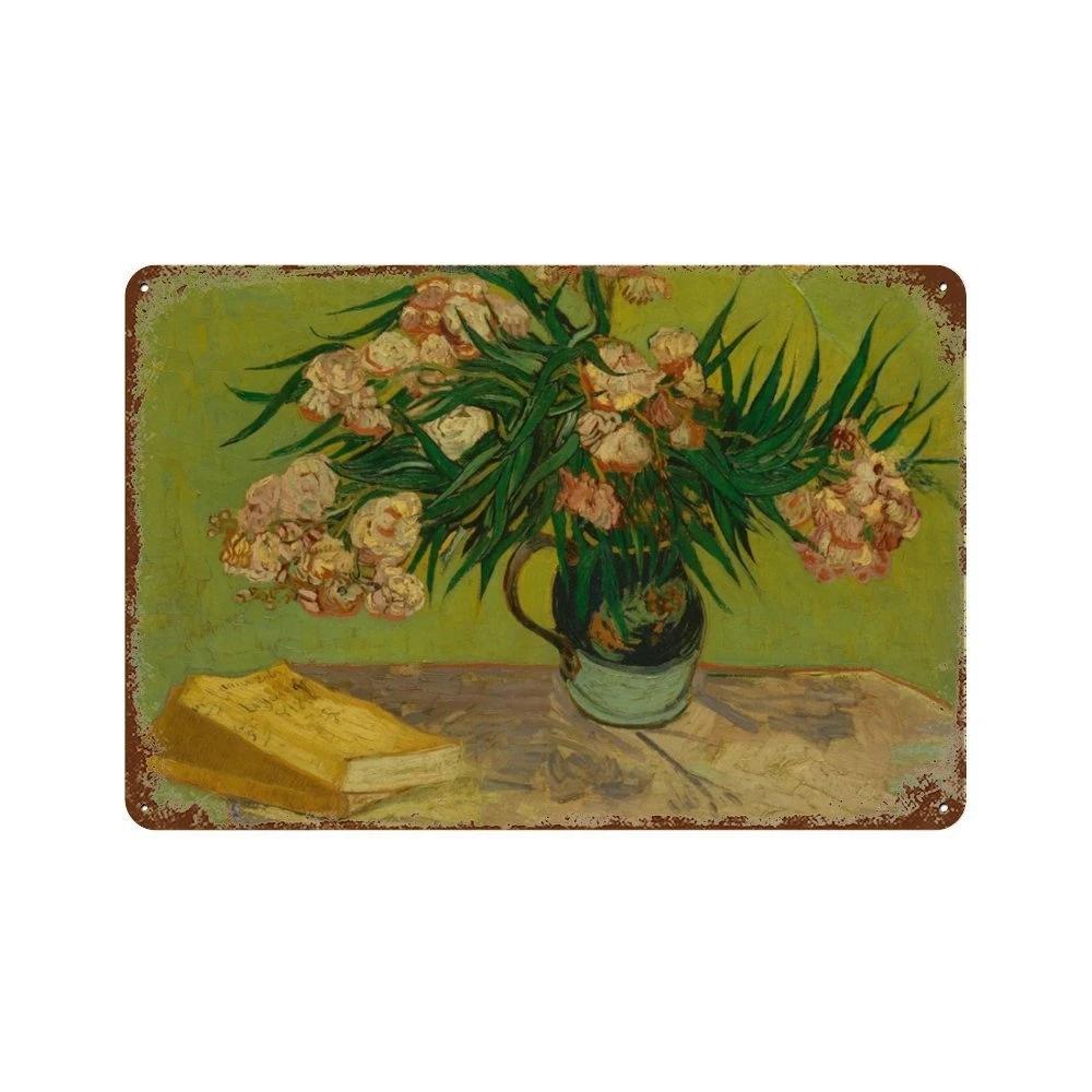 Affiche de Collection de Peintures à l'Huile Célèbres Vintage Décorative Van Gogh Plaque Métallique en Étain Pour Atelier Pièce de Maison Décoration Murale Artistique