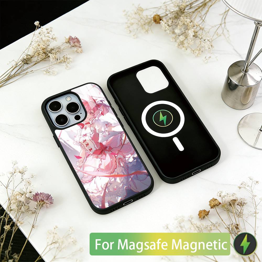 Puella Magi Madoka Magica Phone Case For iPhone17,16,15,14,13,12,11 Plus,Pro Magnetic For Magsafe Wireless Charging