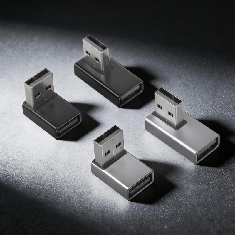 USB 3.0 Male to Female 90 Degree Right Angle Extension Adapter USB Connector Data Sync Extension for Laptop PC USB Fan