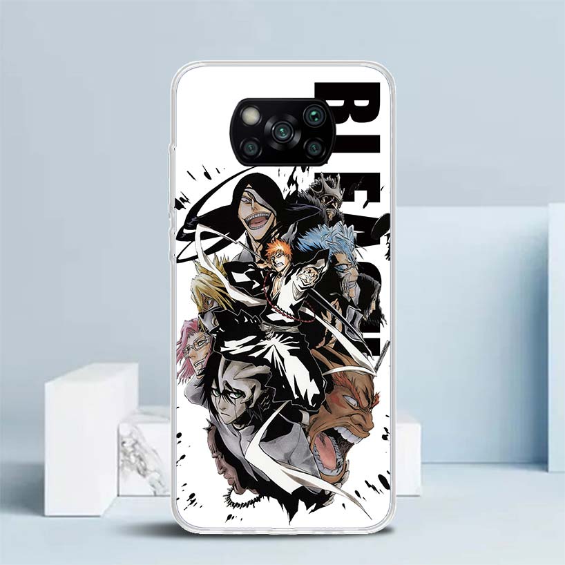 Anime Bleach Ichigo Kenpachi Soft Cover for Xiaomi Poco F7 Ultra X7 X6 X5 Pro M7 Phone Case Redmi 15 15C 13 13C 12 12C 10 10C Pr