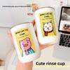 Stainless Steel Cups, Cartoon Mouthwash Cups, Cute Double-layer Toothbrush Cups, Stainless Steel Couple Mouthwash Cups
