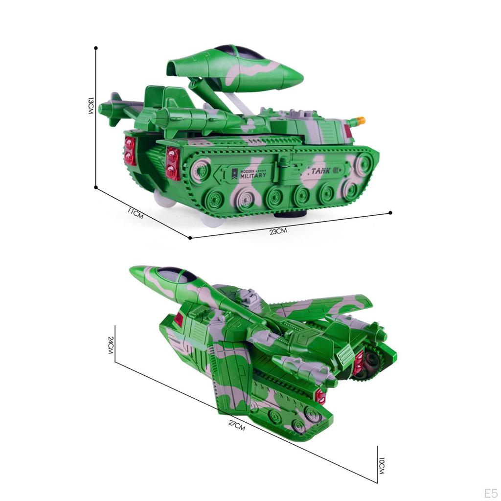 Automatic Deformation Tank Toys Simulation Car Toy Diecast Vehicles Kids Armored Vehicle Play