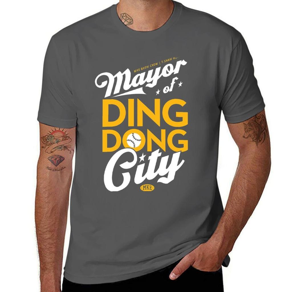 Travis Shaw Mayor Of Ding Dong City Tshirt Basic Plain Tee For Spring And Summer