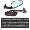 Motorcycle Modification Blue Mirror Reverse Mirror Handle Mirror 22mm Handle Mirror Oval Suitable for Chunfeng NK250 and NK650