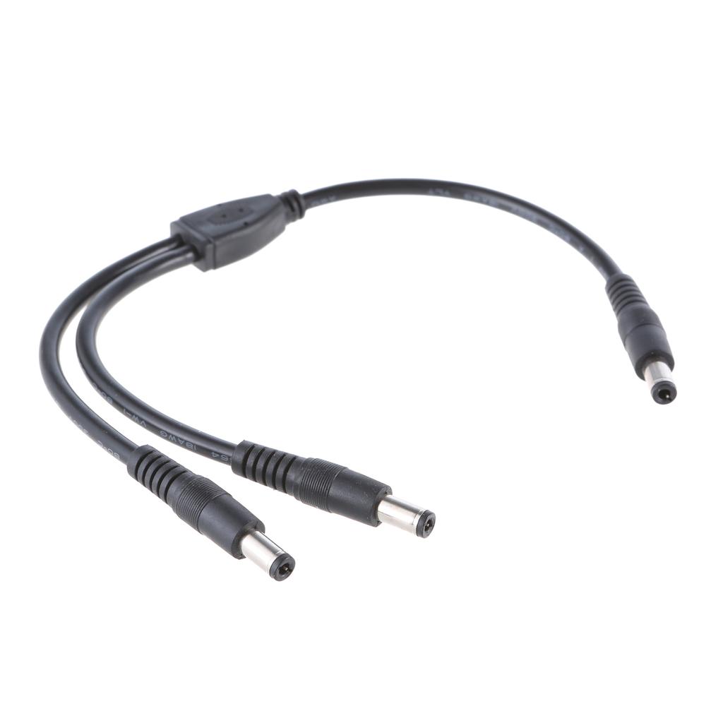 High Conductivity DC Power Y Splitter Cable CCTV DC Power Splitter Cable Connects Two Devices with 5.5MMx2.1MM Input