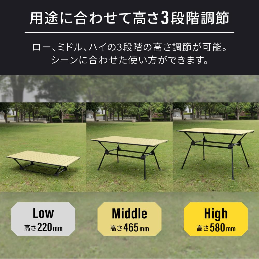 Ebi Light Frame Aluminum Easy To Height Net Peg Hole Table, Lightweight, Assemble, Adjustable, EBI-LFTB01-BK