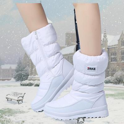 Thick Soled Snow Boots Side Zippered Cotton Boots Warm Women's Shoes