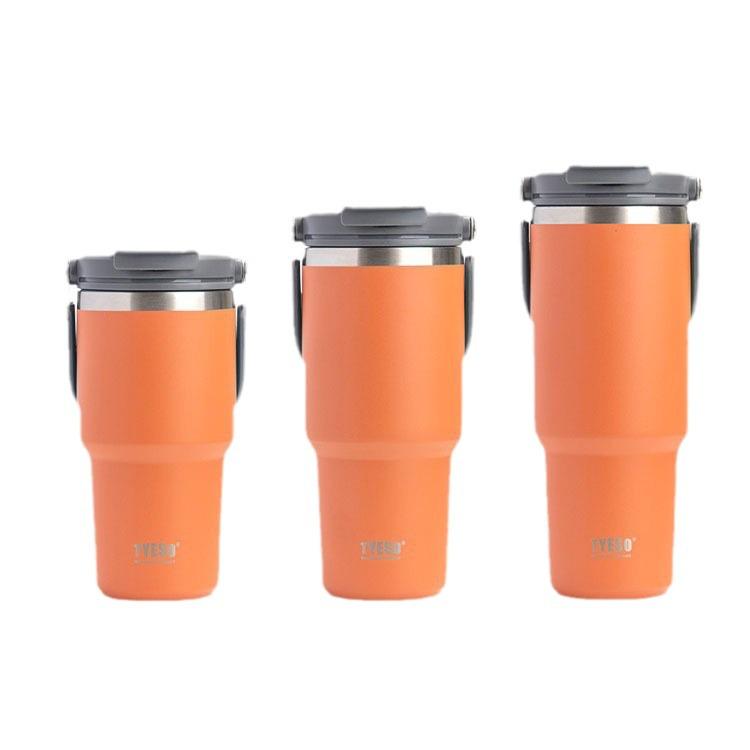TYESO Stainless Steel Insulated Sports Water Bottle - Large Capacity, Handheld, Car-Friendly